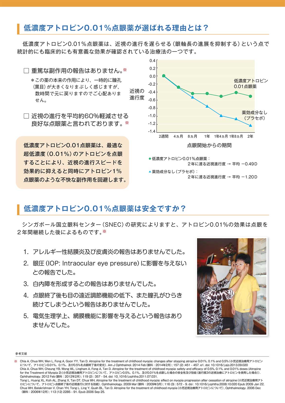 低濃度アトロピン0.01%点眼薬について